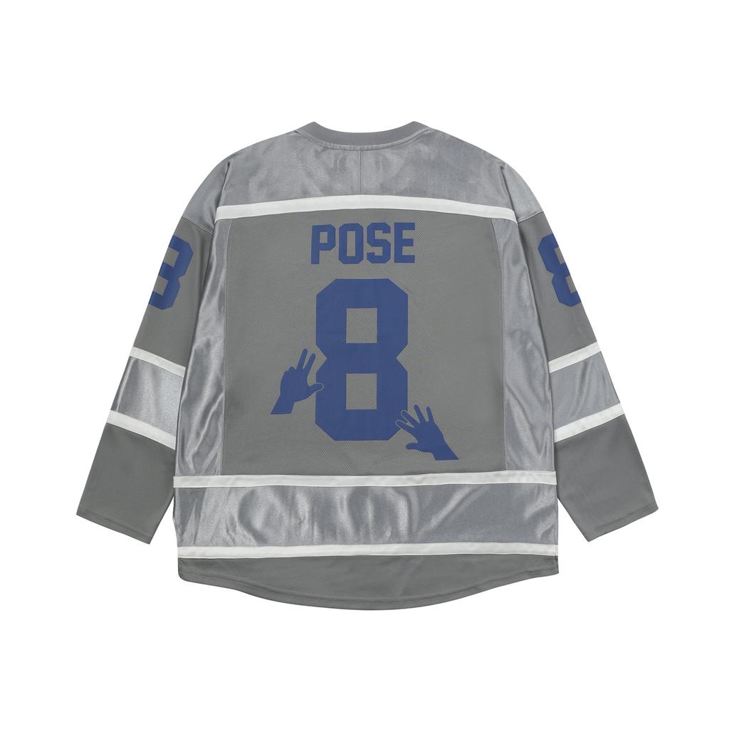 Pose Number Eight Hockey Jersey (Silver)
