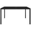 vidaXL Gartentisch 130x130x72 cm Schwarz Stahl und Glas