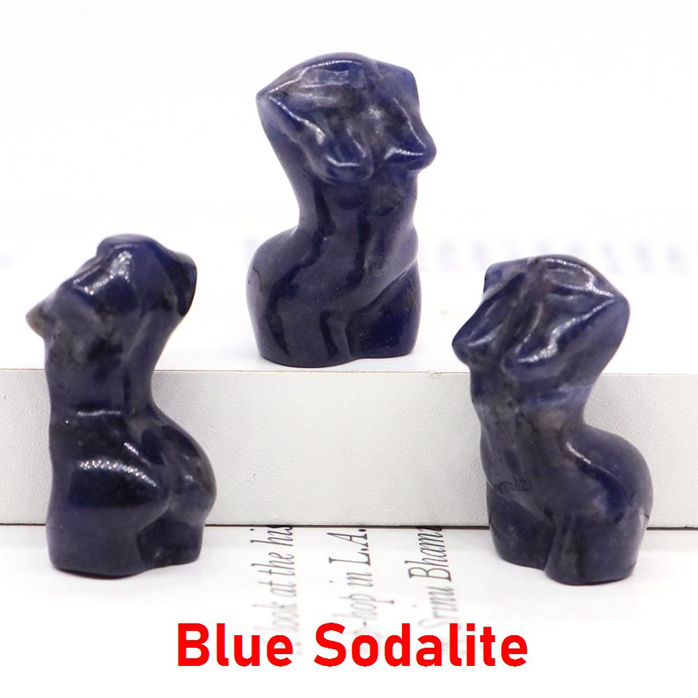1,2" Sexuelle Damenmodell-Statue Heimdekoration Heilkristall Geschnitzter Edelstein Weiblicher Körperbüste Figur, Reiki Rosenquarz Göttin Geschenke