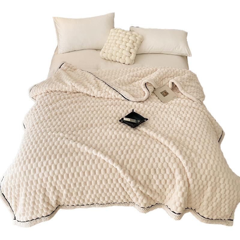 Uus Milk Velvet kahekihiline tekk Jacquard paksendatud soe päevatekk lambavilla tekk laste tekk