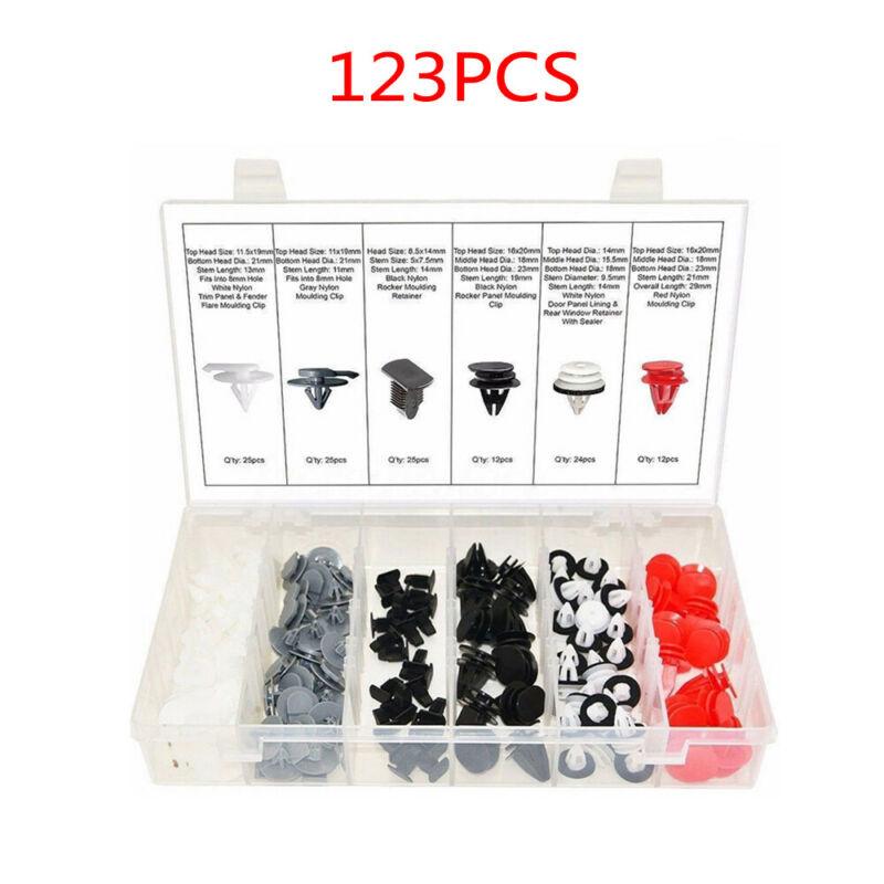 123PCS Boxed Snap Fasteners for BMW Mini Cooper: Mixed Plastic Clips for Body Use