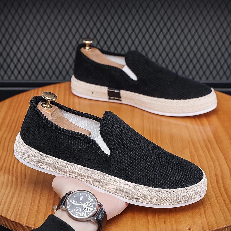 Fashion Dropshipping Canvas Sneakers Men Sport Casual Shoes for Men Summer Slip on Loafers Men man Chunky Comfortable Walking Shoes Male