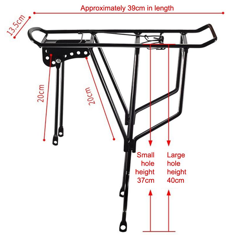 1 Set Portable 250kg Load Capacity Shelf Back Seat Bicycle Rear Luggage Cargo Rack Sturdy Carrier Mountain Bike Bicycle Carrier