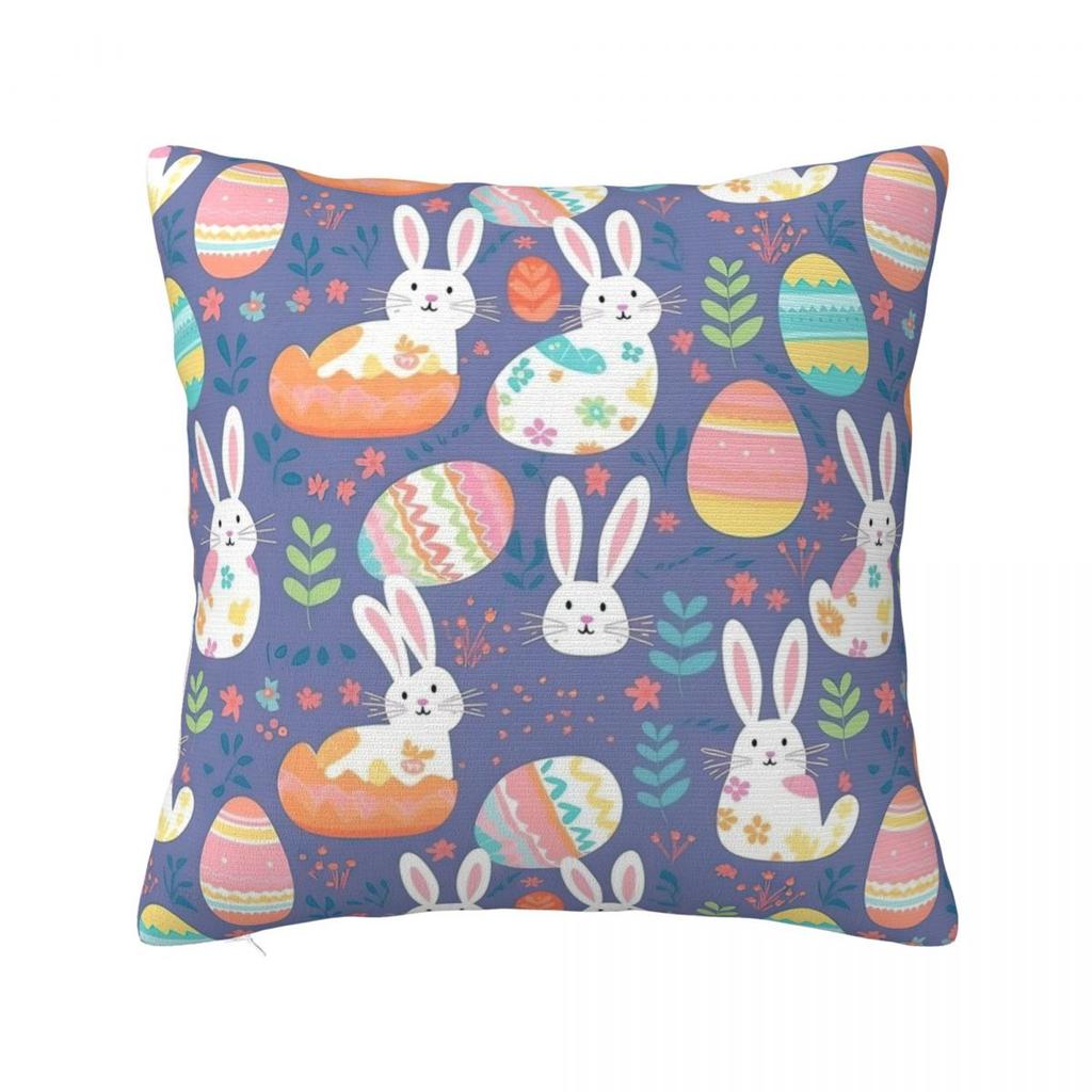 Easter Rabbit Bunny Pillowcases Sofa Cute Cushion Cover Funny Home Decoration Throw Pillow Case 40*40