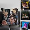 Anime Comedy NNagatoro SSan Cushion Cover Pillow Case Antidustmite Invisible Zipper Silky Plush Cushion