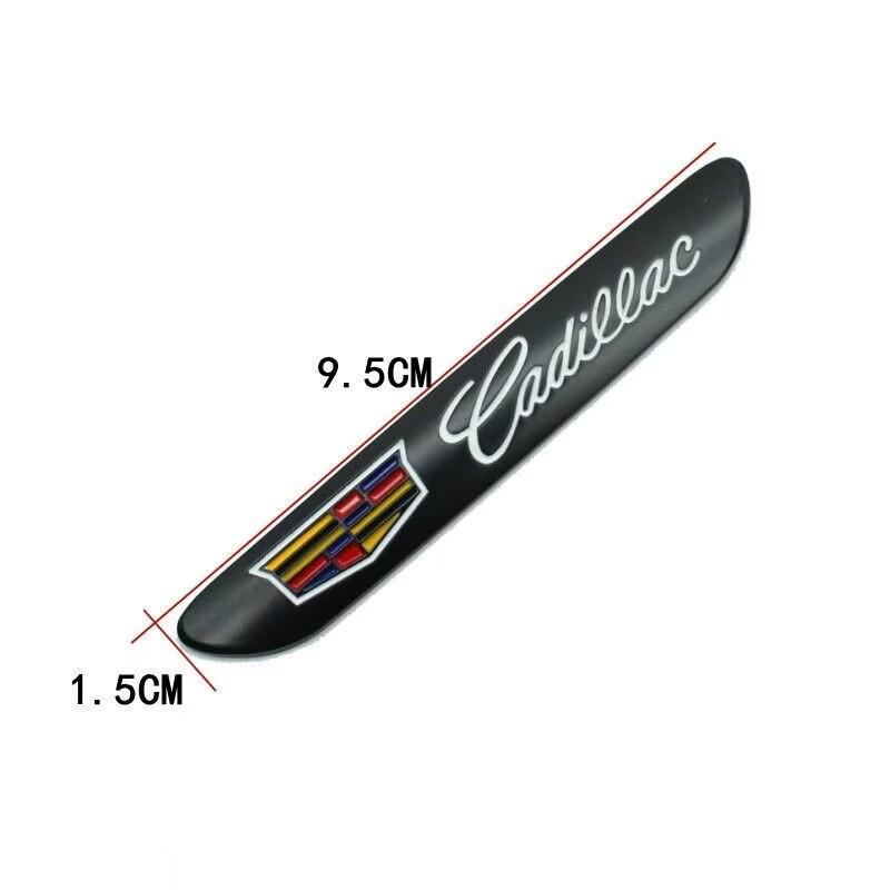 9.5x1.5cmMetal Car Fender Side Emblem Stickers Rear Trunk Badge for Cadillac ATS BLS CT4 CT5 CT6 CTS EXT SLS STS XT4 XT5 XT6 XTS