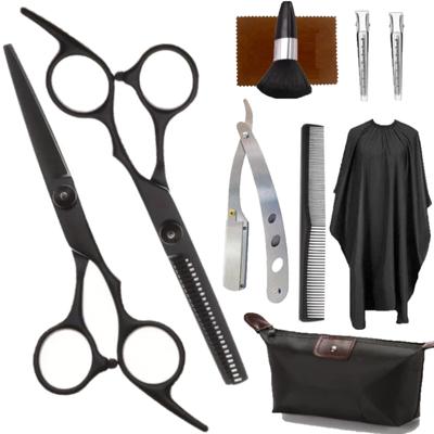 Professional Barber Scissors 6.0 Inch Hairdressing Scissors Hair Cutting Thinning Shears Set