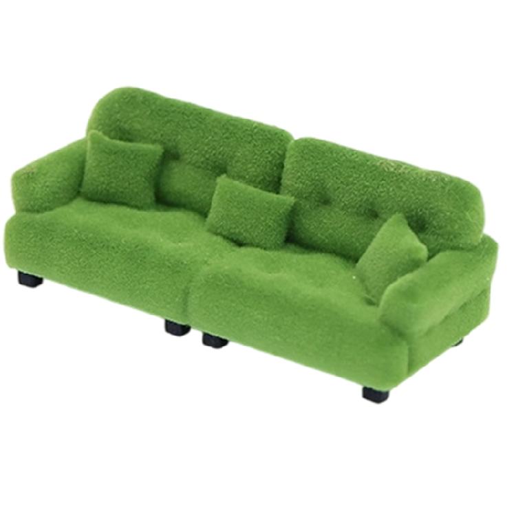 Detaillierte kleine Sofa-Modellfigur mit Kissen für Bastelbegeisterte und Szenendisplay-Dekorationen Maßstab 1/20 1/25 1/30