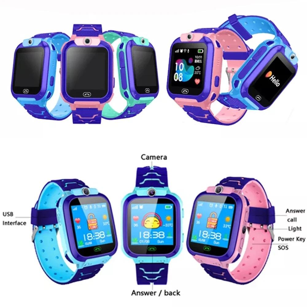Waterproof Q12 Children's Smart Watch With Positioning System With Call, SOS, Camera Phone Watch Sim Card Multifunctional