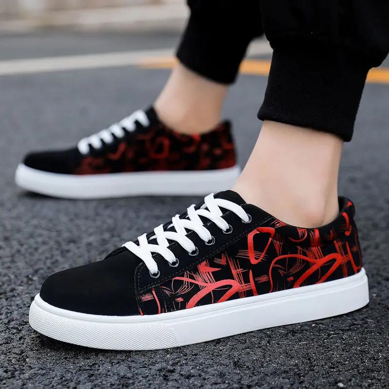 Round Toe With Laces Man Shoe Low-Top Young Students Sneakers Retro Hiking Price Non-leather Trends 2025 Casual Shoes for Men