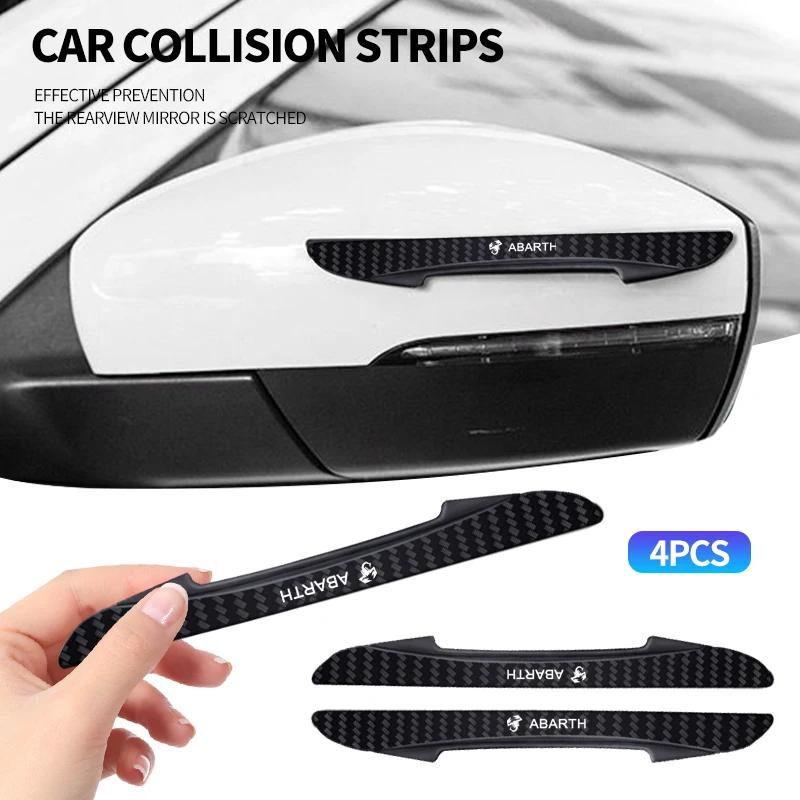 4pcs Carbon Fiber Look Car Door Protective Sticker For Alfa Romeo Giulia Stelvio Giulietta 156 159 147 Mito Tonale Brera Disco Khg156