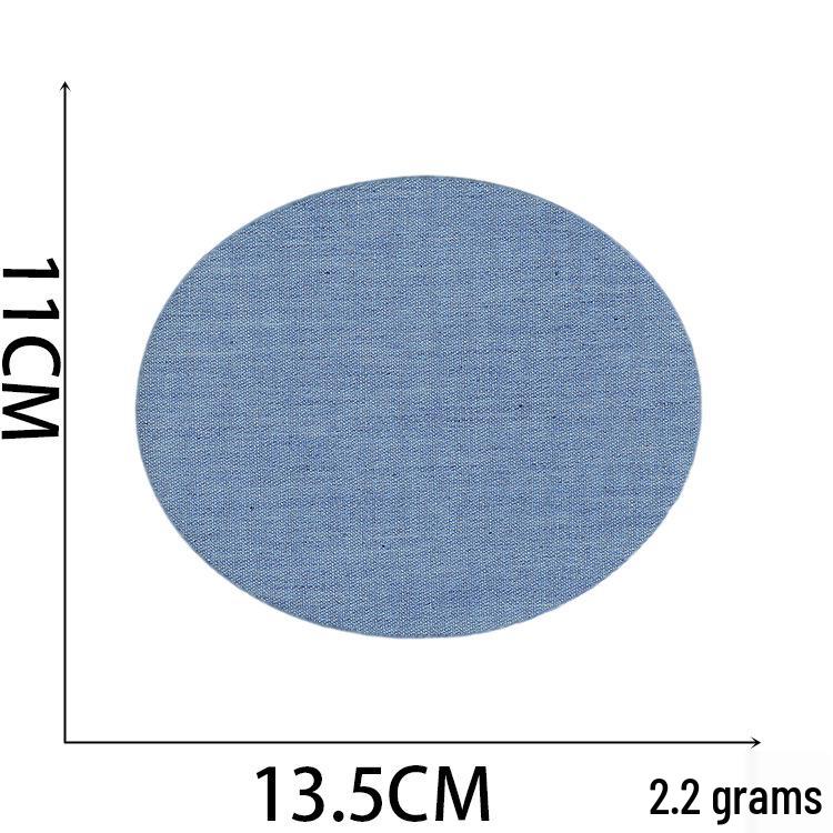 Howling Denim Knee Patches: 5 Color Mix, Embroidered Iron-On, Cuttable Fabric Patches