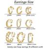 9x  No Piercing Required Earrings Creative Gold Plated Clip On Earrings No Pierced Comfort Fit For Women