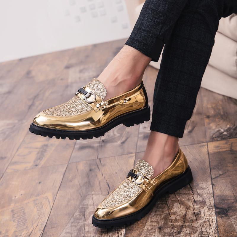 2025 summer new men's trend one-pedal leather shoes Korean version casual hairstylist shoes fashionable height-increasing Doudou shoes
