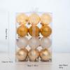 24pcs/set Electroplated Christmas Hanging Ball Shatterproof Xmas Tree Ornaments  Photographic Props