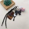 Fashionable Acetate Comb Mirror Keychain Multifuntional Key Accessory Suitable for Youthful Women and Girl Outdoor Use
