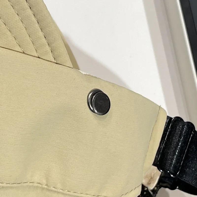 Foldable Wide Brim Ponytail Sun Hat Drawstring Adjustable Caps Women Empty Top Beach Hat Summer Quick-dry Visor Fisherman Cap