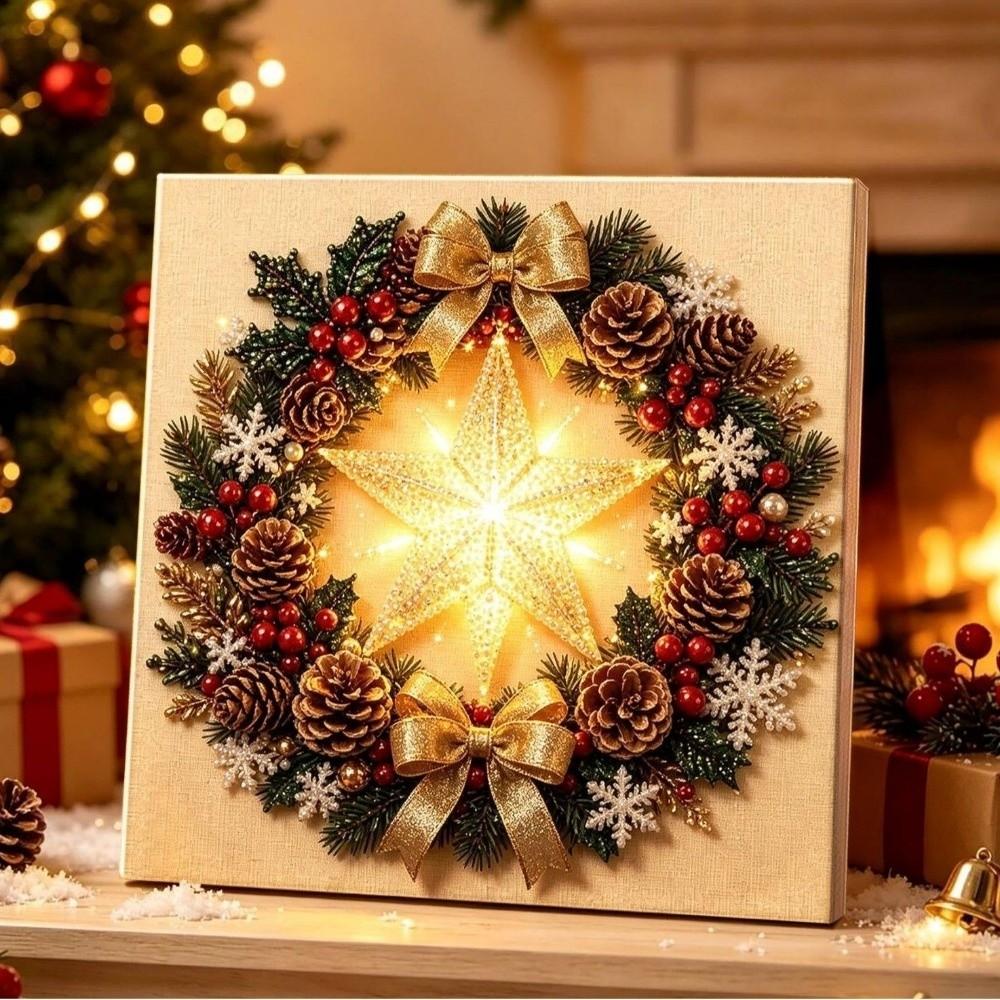 Santa Claus Christmas Rhinestone Painting Art Kit Handmade Christmas Decor Holiday Gifts