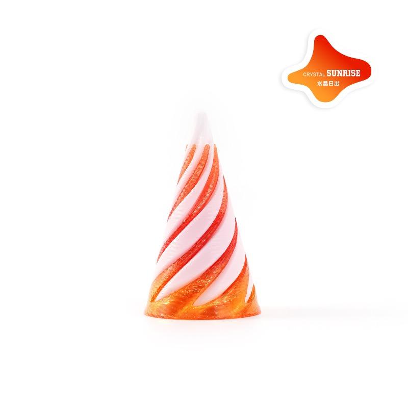 3D Printed Spiral Cone Toy Impossible Pyramid Passthrough Sculpture Pass Through Pyramid Toy Mini Vortex Thread Illusion