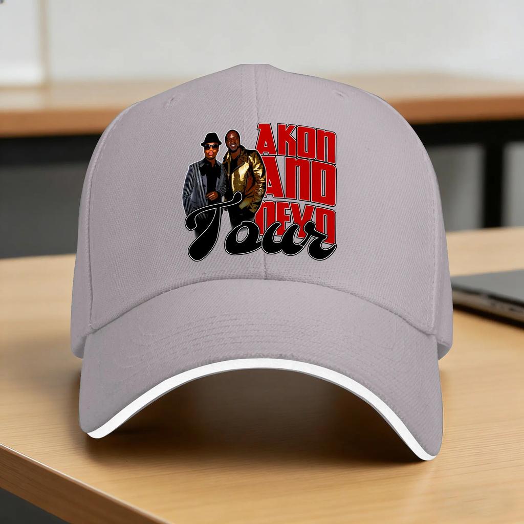 Akon and Neyo Tour Sun Baseball Cap Spring Casual Hip Hop Hats For Unisex Tennis Skate Baseball Caps
