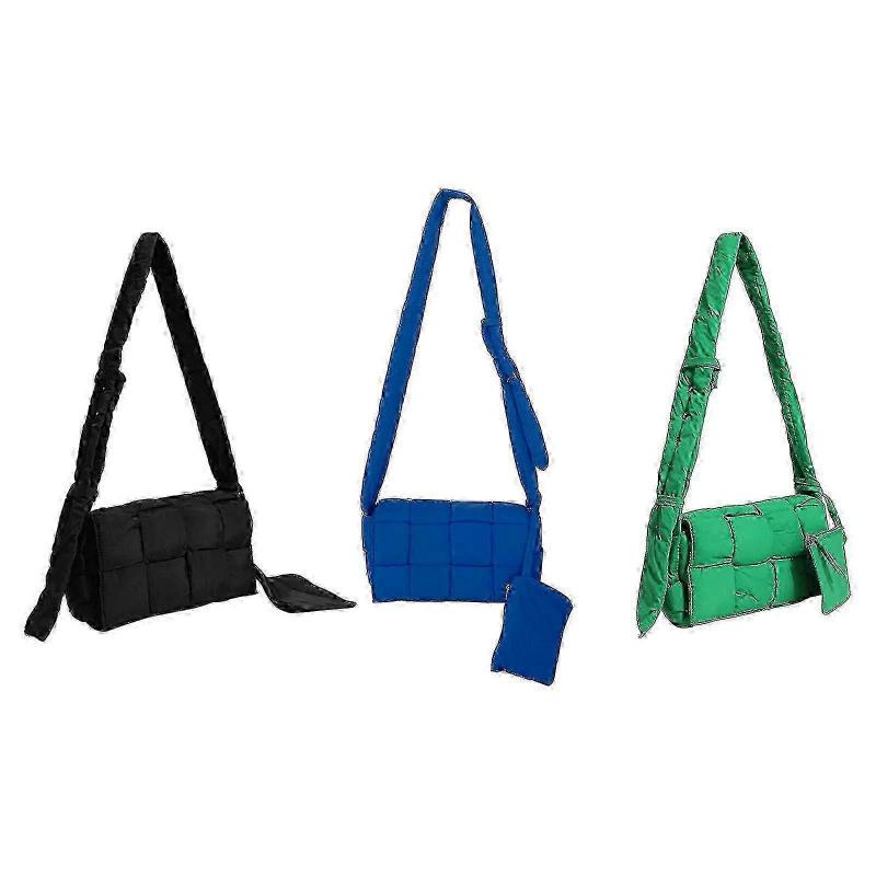 Borsa Imbottita Tessuta Cotone Cassetta Imbottita Borse a Tracolla di Design - Eccellente