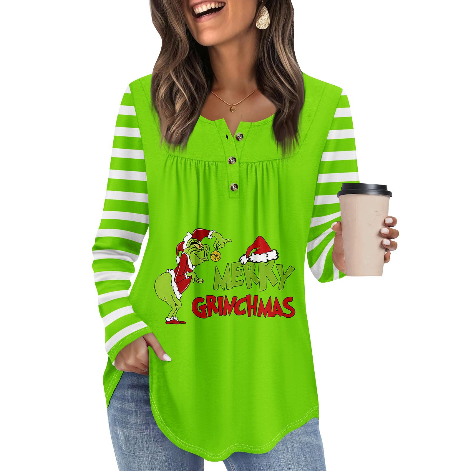 

Женская туника с длинным рукавом, свободные топы, повседневные топы оверсайз, плиссированная туника, застегивающаяся на пуговицы, повседневные женские топы с принтом L винный