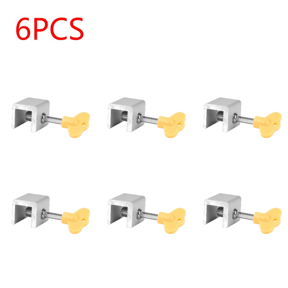1-10Pcs Anti-theft Door Window Lock Aluminum Alloy Window Lock Stopper Sliding Door Baby Kids Child Safety Doors Lock