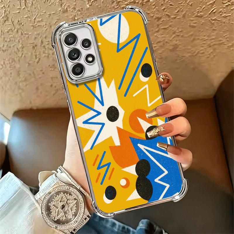 Abstract Geometry PopArt Desgin Soft Phone Case For Samsung A17 A27 A07 A37 A57 A16 A56 A15 A55 A14 A54 A13 A53 A26 A36 A25 A35