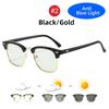 Classic Phochromic Lens Blocking Blue Light Glasses Men Color Changing Computer Gaming Square Anti Bluelight Women Eyeglasses