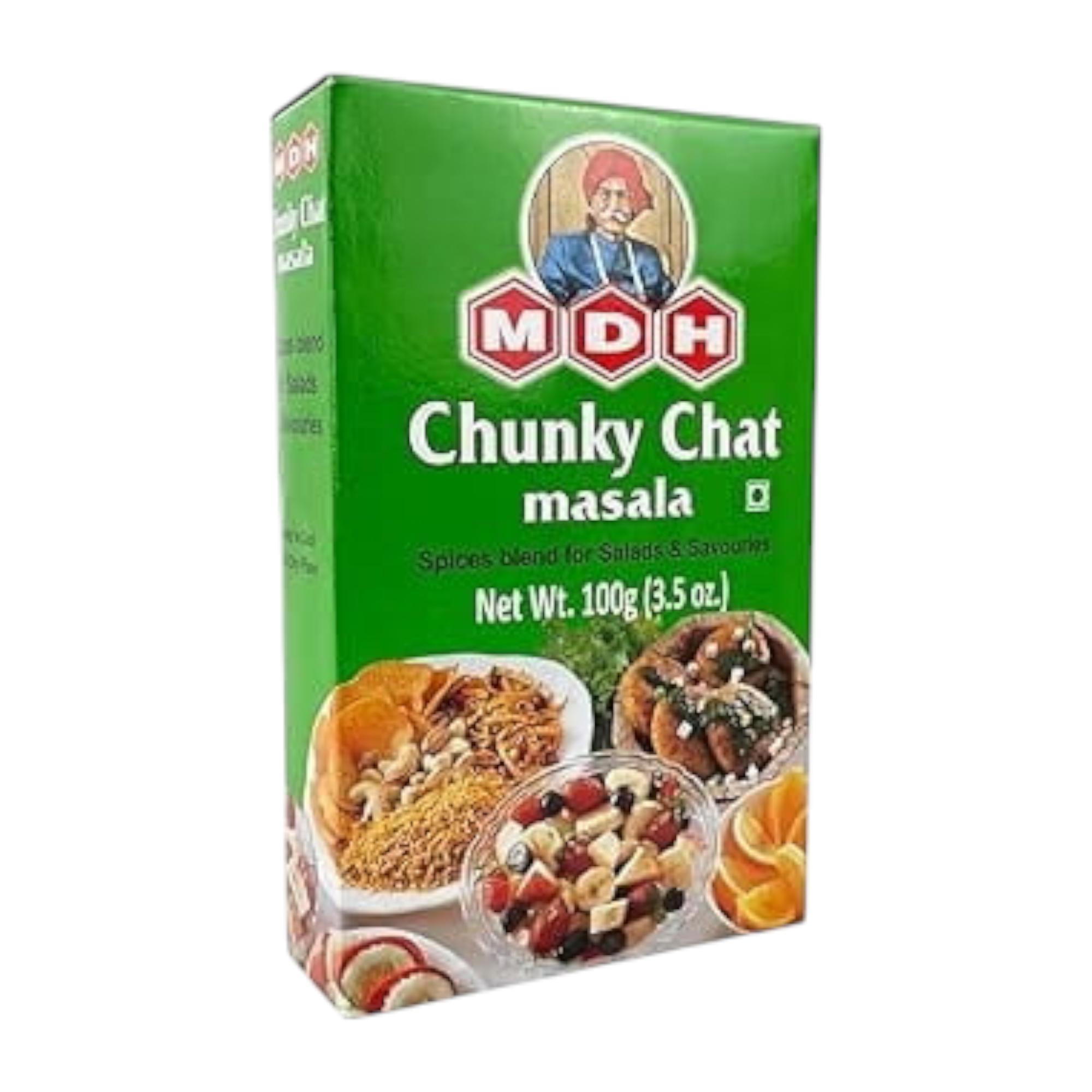 

MDH Chunky Chat Masala 100g/115g Pack | Spicy Fruit Salad, Snack & Pastry Seasoning | Indian Cuisine Flavor Mix