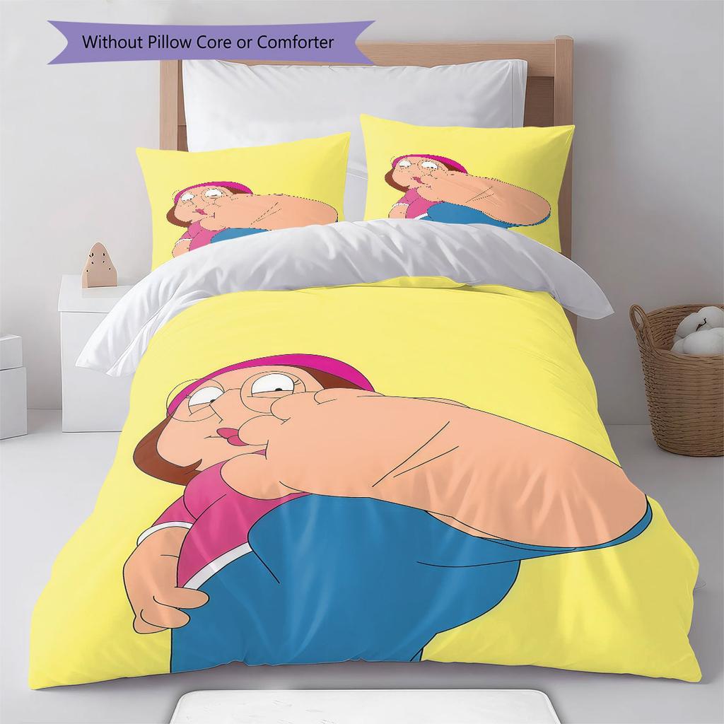 Meg Griffin Pattern Bedding Home Decoration Birthday Gift ( 1 Duvet Cover + 2 Pillowcase, Without Core),fan Merchandise.