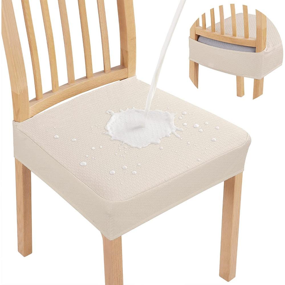 Jacquard waterproof chair cushion cover Hotel restaurant dining chair cover Household home chair cover anti-splash small square 05 style