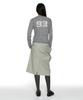 Partimento Woman Asymmetric Drape Panel Midi Skirt_Stone