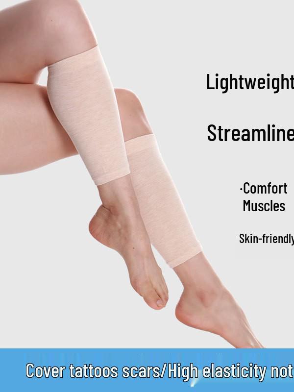 Unisex Cotton Style Breathable Leg Warmers: Thin, Elastic, All-Season Calf Protection for Sports