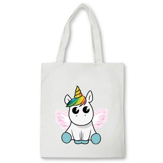 Dabbing Unicorn Panda anime Nákupní taška Dospívající studenti opakovaně použitelná plátěná taška taška na kabelku Dámská taška přes rameno Bolsas