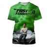Summer Latest Fashion Cool Casual  Printed T-shirt Personalized Racing Hip Hop Round Neck Comfortable Short Sleeve
