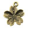 Simple Flower Charms Antique Alloy Pendants For Minimalist Floral Jewelry