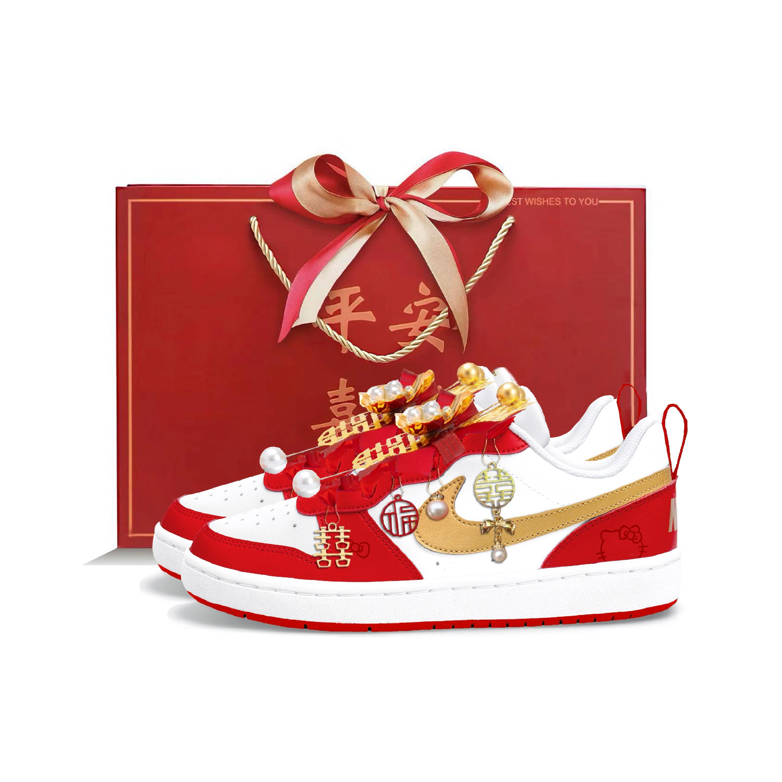 

Nike Court Low top Skateboard Shoes Women s White Red DV5456-137(Team-S-BOX) 38.5