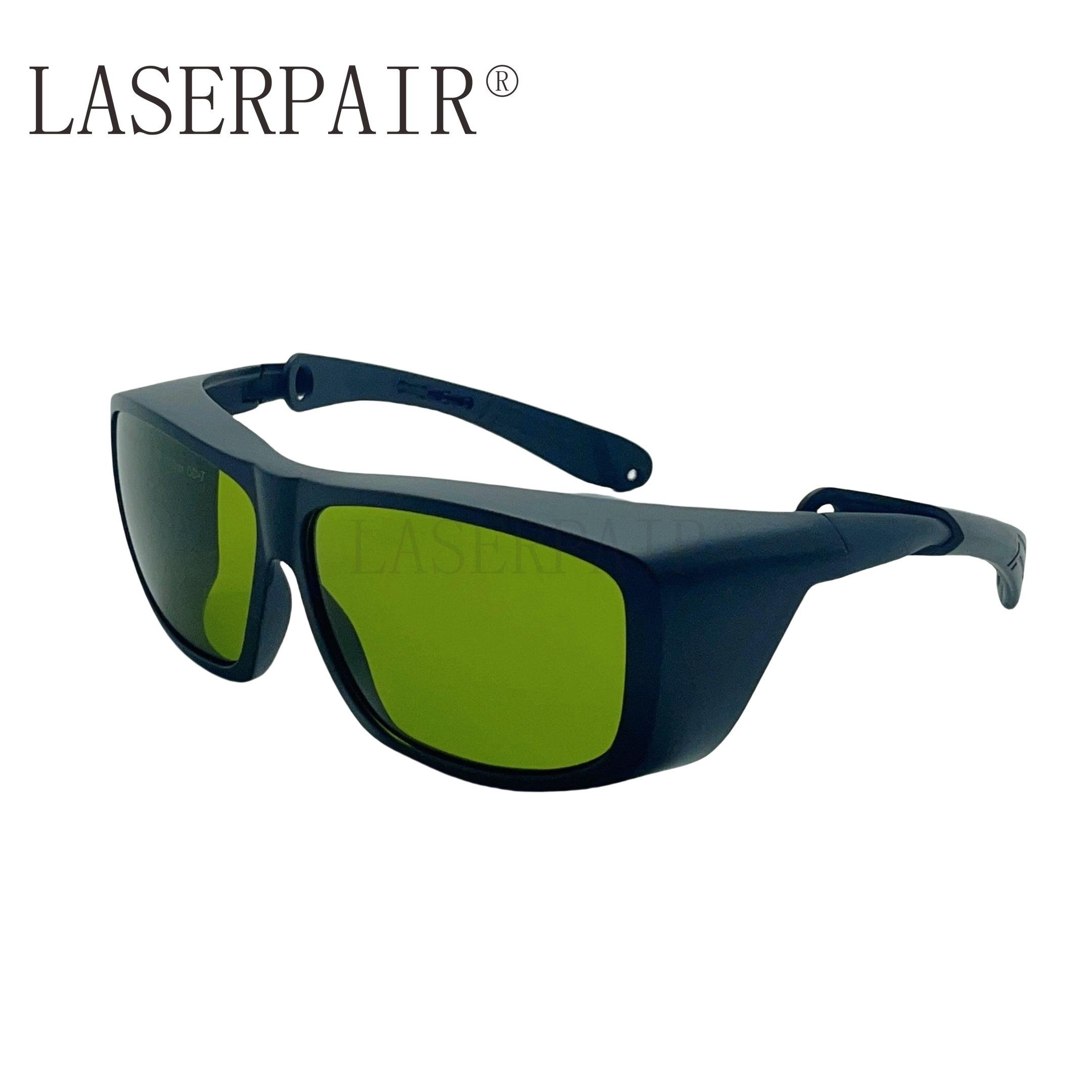 OD7+ 980nm 1064nm Laser Safety Goggles with 41% Transmittance Eye Protection by EN207 Certified (Green,safety glasses)