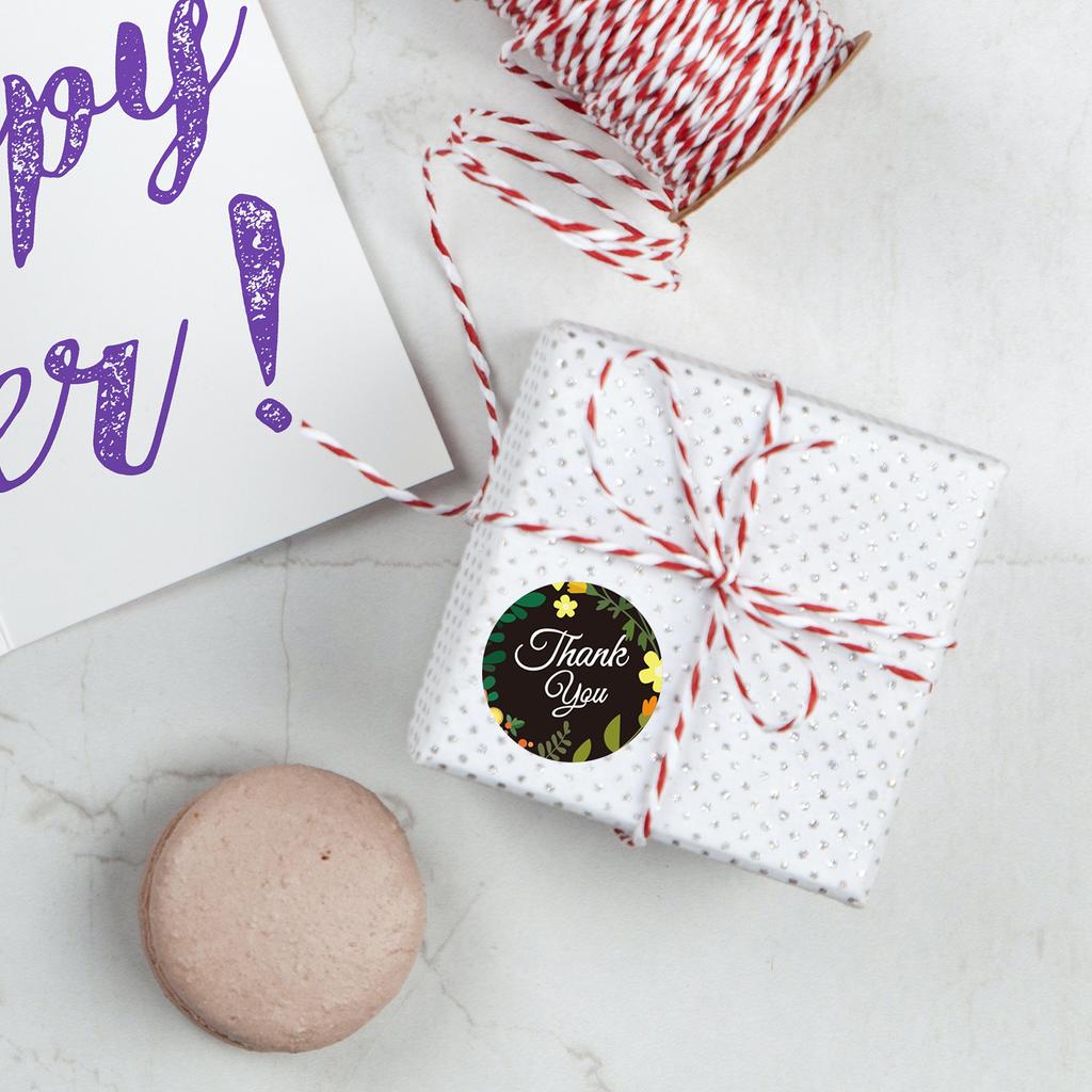 1-calowa naklejka z podziękowaniami Kwiaty Kwiatowa dekoracyjna naklejka 500 arkuszy/rolka do scrapbookingu