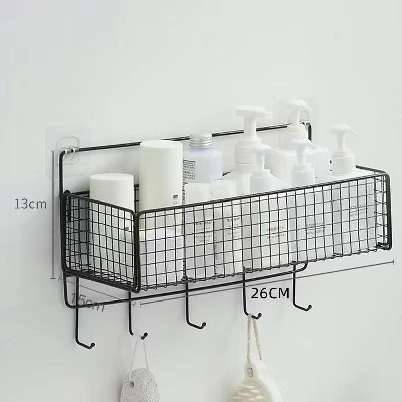 Punch-Free Bathroom Wall Shelf: Vanity & Toilet Storage Organizer