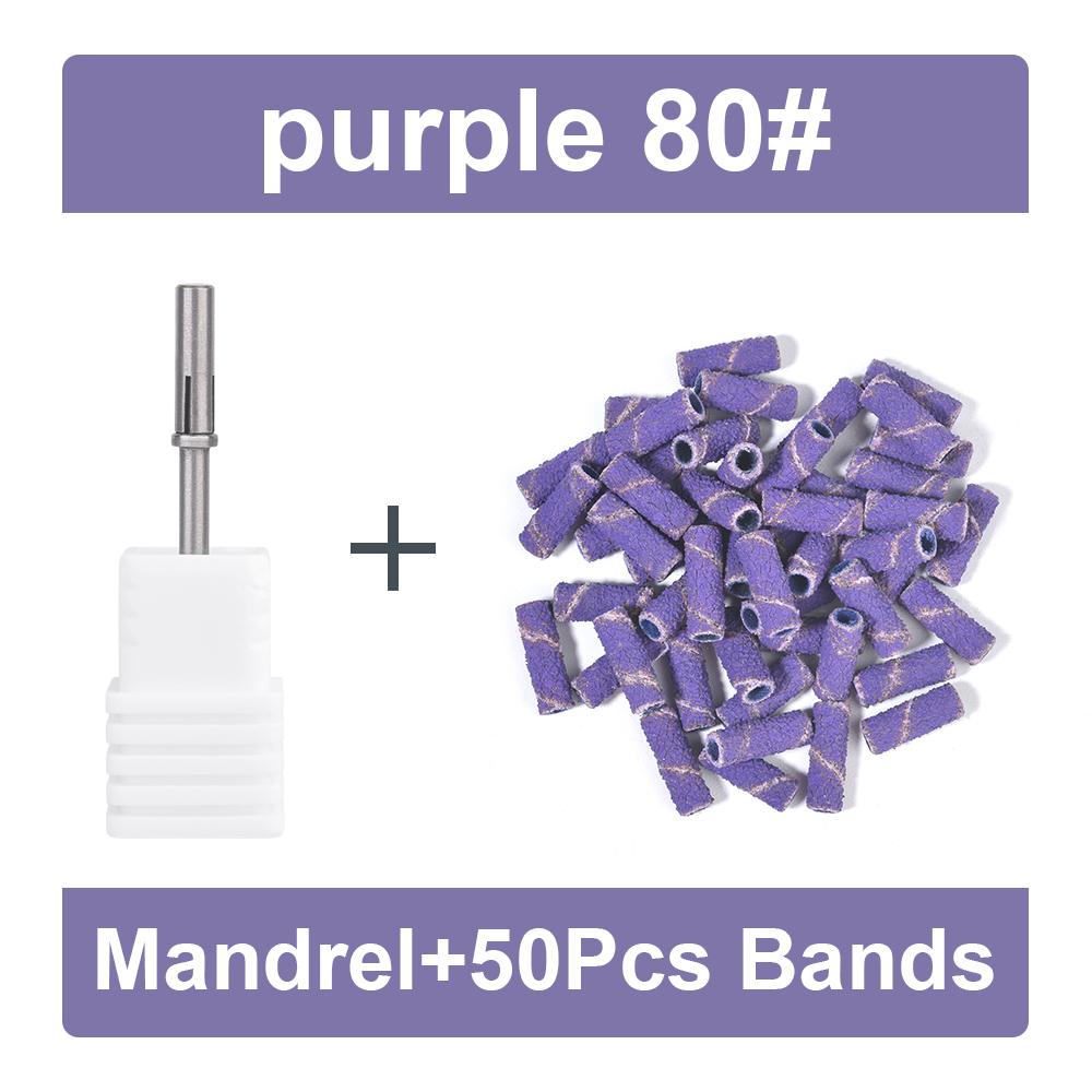 

50 шт. 3 мм мини-шлифовальные ленты для ногтей с валом 3/32 дюйма, сверла для ногтей, песчаные ленты, омертвевшая кожа, мозоли, гель для ногтей, набор инструментов для удаления ногтей 80#+Mandrel