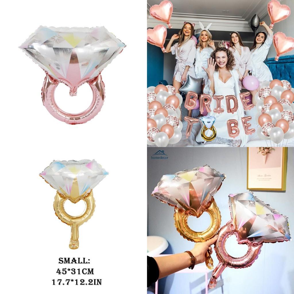 Diamond Shaped Ring Foil Ballons Engagement Wedding Party Supplies Decorations