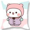 Short plush material pillowcaseBubu Bear Dudu Ball Printed Pillowcase Kawaii Cartoon Anime Sofa Cushion Cover Bedroom Room Pillo