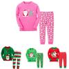 Christmas Children Autumn Pajamas Set Multiple Patterns Cotton Blend Clothing