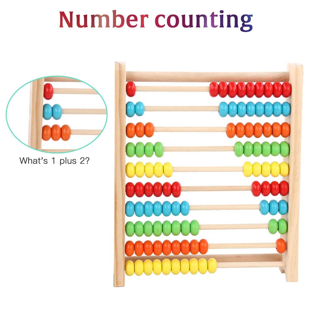Boulier En Bois éducatif 100 Perles - Jouet Mathématique Pour Enfants 3-6 Ans, Coordination œil-main