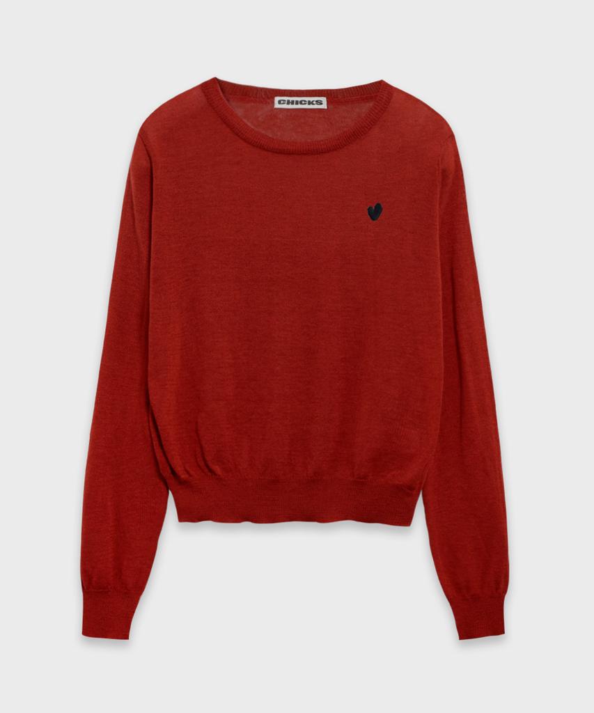 CHICKS Heart Symbol Standard Round Knit (6 Colors)