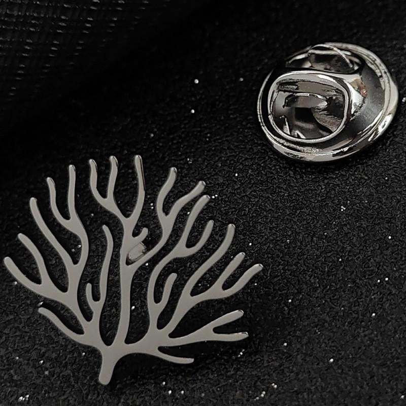 Ocean Series Coral Brooch Cufflinks Natural Retro Fashion Ethnic Style Accessories 14k