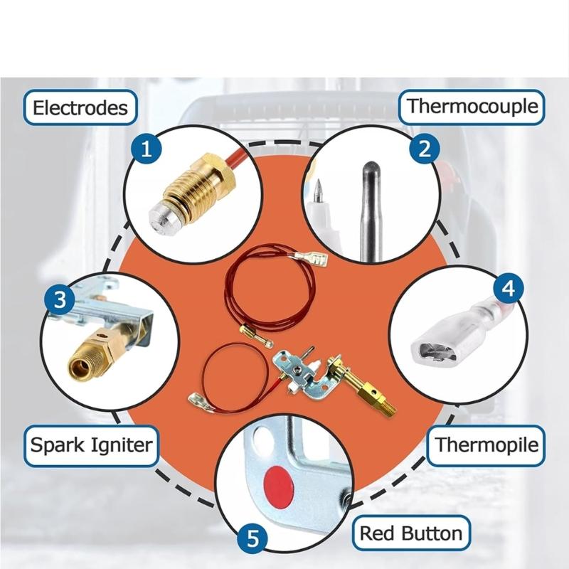Quick Warmth Pilots Assembly F273401 73404 for Portable Propane Heaters Reduces Fuels Costs Perfect for Camping and Work