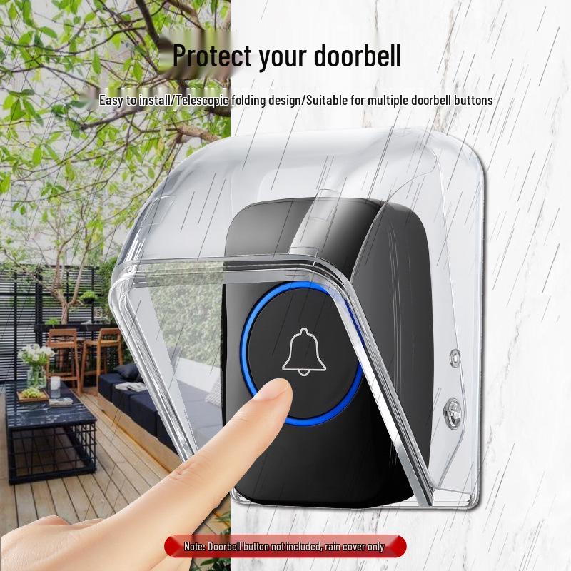 Transparent Waterproof Wireless Doorbell Rain Cover for Outdoor Use No